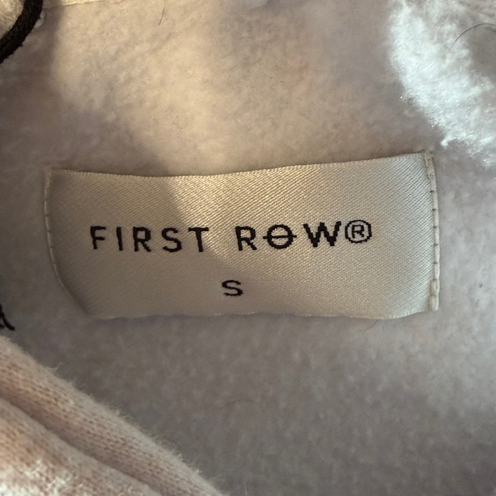 First Row Graphic Hoodie Women’s Small Cropped Art Dealer Sweatshirt - Picture 3 of 11